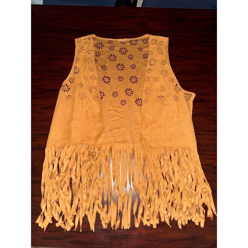 Spirit Halloween Fringed Hippie Vest Size Large/X-Large